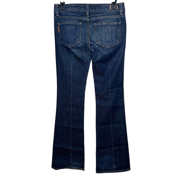 Y2K Paige Laurel Canyon Jeans 27 Dark Low Rise Vintage Bootcut Denim Made in USA - Picture 2 of 10